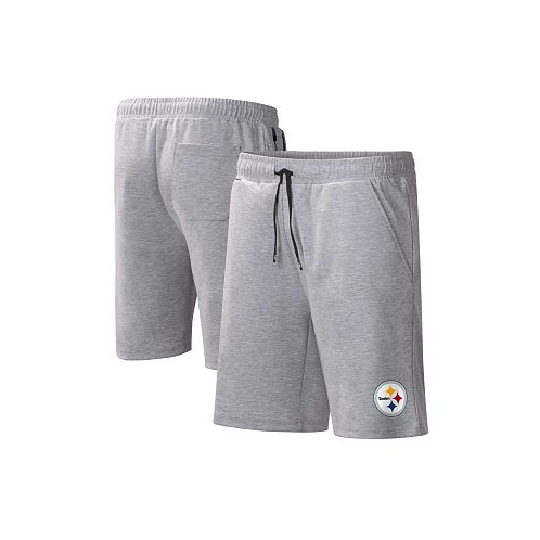MSX by Michael Strahan Mens Heather Gray Pittsburgh Steelers Trainer Shorts
