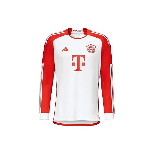 Adidas Mens White Bayern Munich 2023/24 Home Replica Long Sleeve Jersey