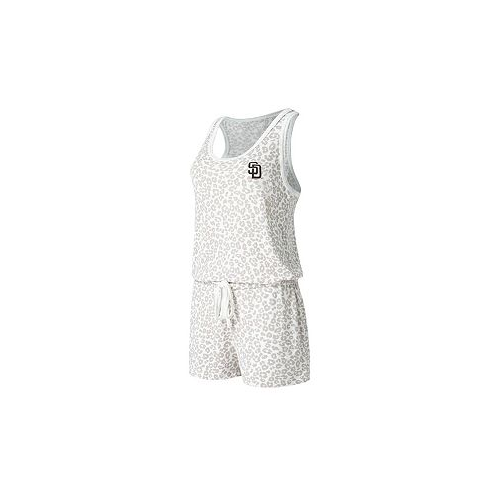Concepts Sport Womens Cream San Diego Padres Montana Hacci Knit Romper