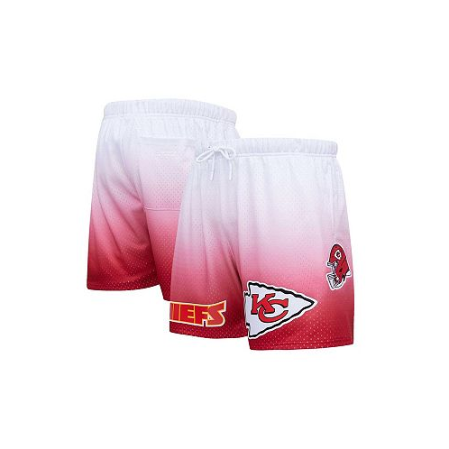 Pro Standard Mens Red White Kansas City Chiefs Ombre Mesh Shorts