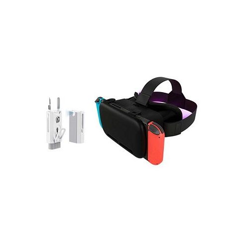 BOLT AXTION VR Headset Designed for Nintendo Switch & Switch OLED Console with Adjustable Lens - Black With Bundle
