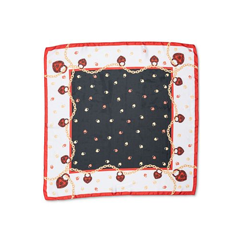 Collection XIIX Womens Locked Hearts Square Scarf
