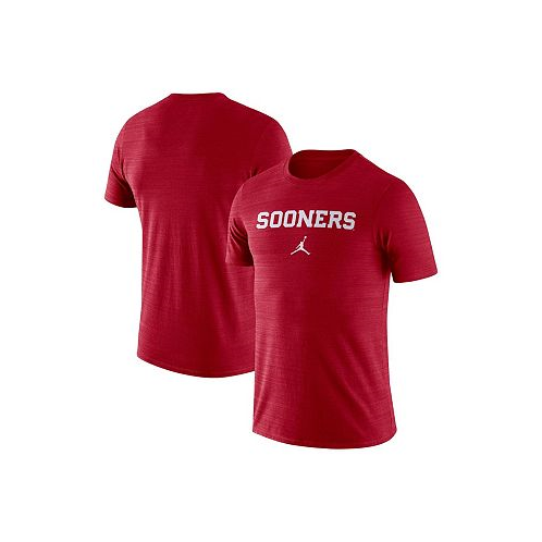 Jordan Mens Crimson Oklahoma Sooners Team Issue Velocity Performance T-shirt