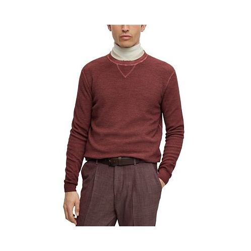 Hugo Boss Mens Structured-Knit Sweater