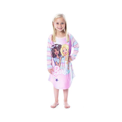 Barbie Mattel Girls Raglan Child Nightgown Pajama With Best Friend Unicorn