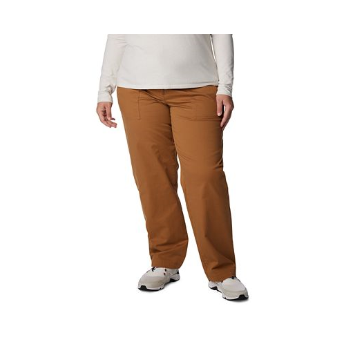 Columbia Plus Size Holly Hideaway Mid-Rise Button-Fly Pants