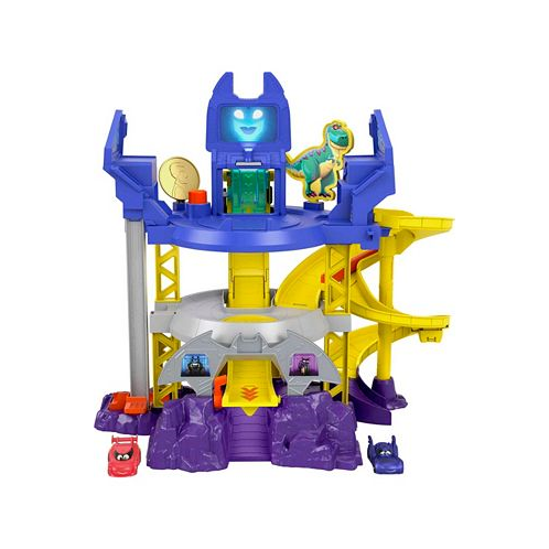 BatWheels Fisher-Price DC Race Track Playset Launch and Race Batcave with Lights Sounds and 2 Toy Cars
