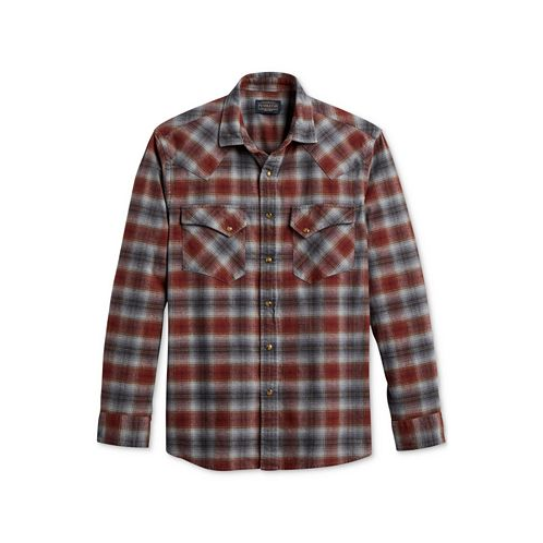 Pendleton Mens Wyatt Plaid Button-Down Western Shirt