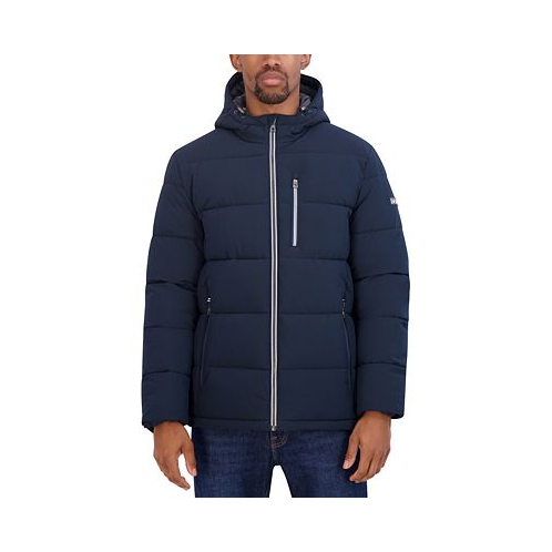 Nautica Mens Quilted Hooded Puffer Jacket