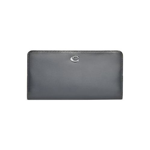 COACH Smooth Skinny Snap-Tab Closure Leather Wallet