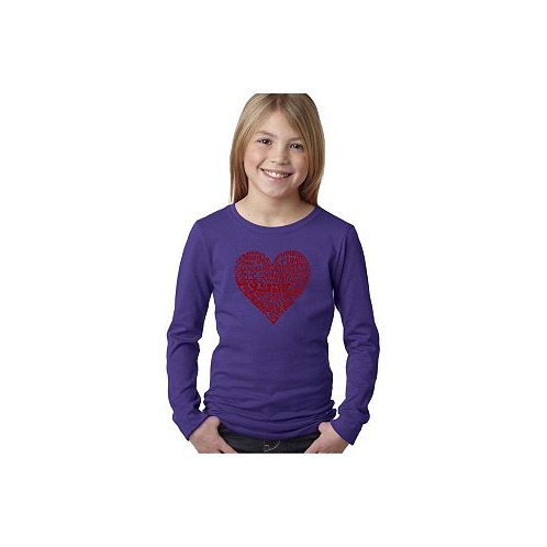 LA Pop Art Child Love Yourself - Girls Word Art Long Sleeve T-Shirt