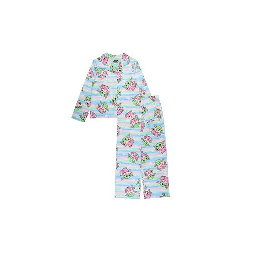 The Mandalorian Big Girls Baby Yoda Polyester Coat Pajama Set 2 Piece