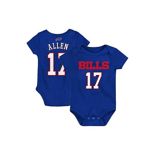 Outerstuff Newborn and Infant Boys and Girls Josh Allen Royal Buffalo Bills Mainliner Player Name and Number Bodysuit