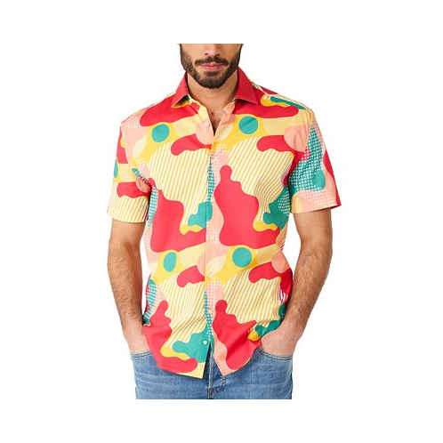 OppoSuits Mens Short-Sleeve Coral Graphic Shirt