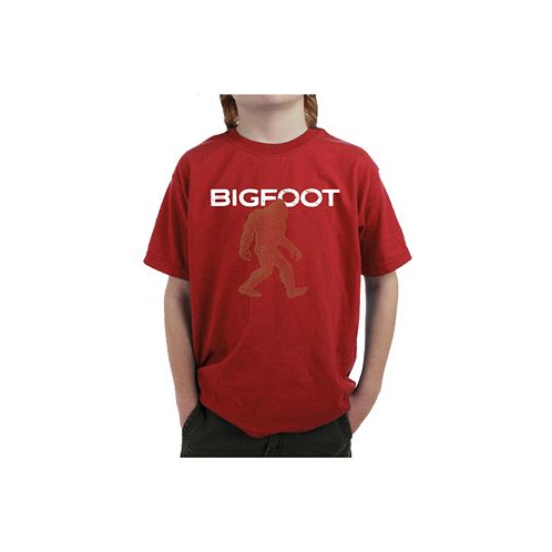 LA Pop Art Bigfoot - Boys Child Word Art T-Shirt