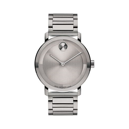 Movado Mens Bold Evolution 2.0 Swiss Quartz Ionic Plated Gray Steel Watch 40mm