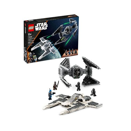 LEGO Star Wars 75348 Mandalorian Fang Fighter vs. TIE Interceptor Toy Building Set with the Mandalorian the Mandalorian Fleet Commander & TIE Pilot Minifigures