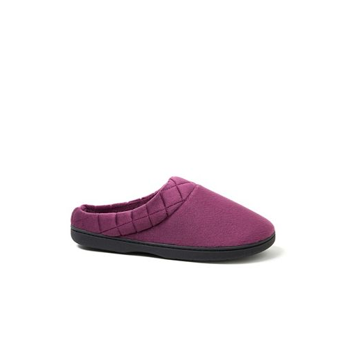 Dearfoams Womens Darcy Velour Clog With Quilted Cuff Slippers