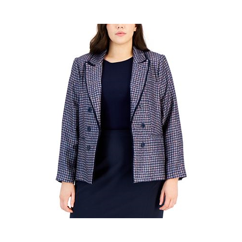 Tahari ASL Plus Size Faux-Double-Breasted Blazer