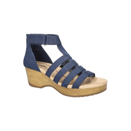 Easy Street Womens Runa Zip Slip Resistant Wedge Sandals