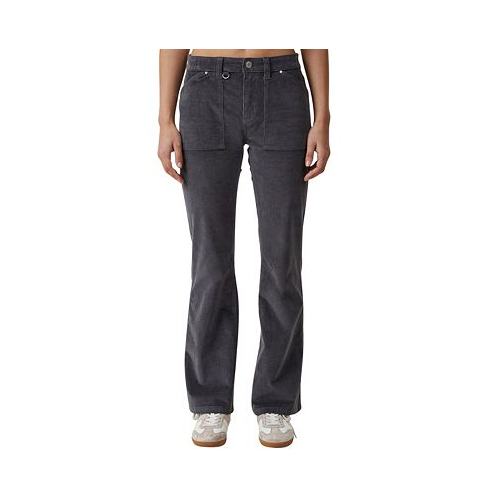 COTTON ON Womens Cord Stretch Bootleg Flare Jeans