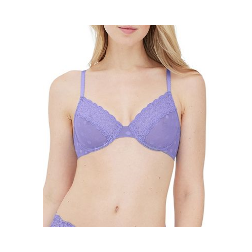 Skarlett Blue Womens Dare Dot Lace Unlined Underwire Bra with Lace