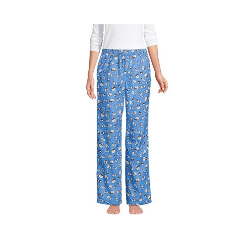 Lands End Womens Petite Print Flannel Pajama Pants