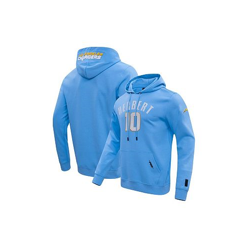 Pro Standard Mens Justin Herbert Powder Blue Los Angeles Chargers Player Name and Number Pullover Hoodie