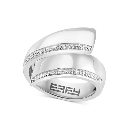 EFFY Collection EFFY Diamond Wide Bypass Ring (1/8 ct. t.w.) in Sterling Silver