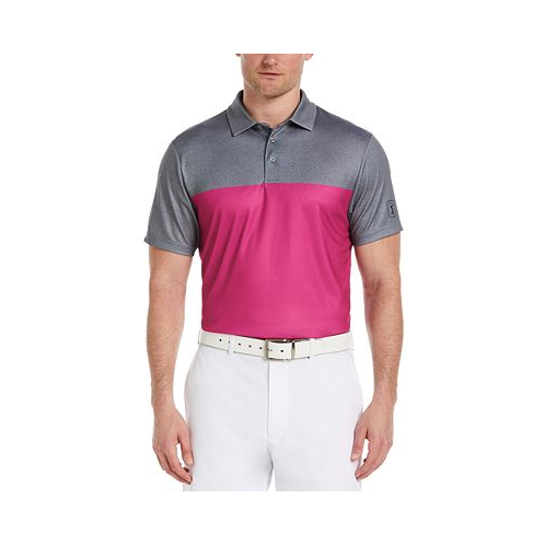 PGA TOUR Mens Airflux Colorblock Short-Sleeve Golf Polo Shirt
