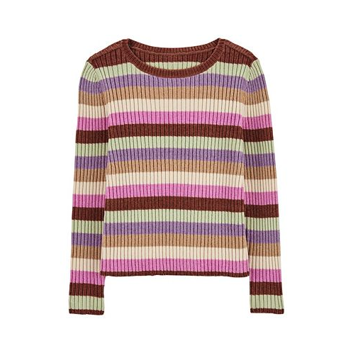 Carters Little Girls Striped Chenille Sweater