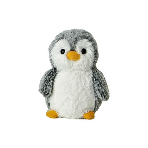 Aurora Small PomPom Penguin Playful Plush Toy Gray 6