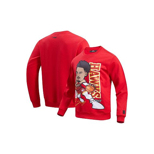 Pro Standard Mens Trae Young Red Atlanta Hawks Avatar Pullover Sweatshirt