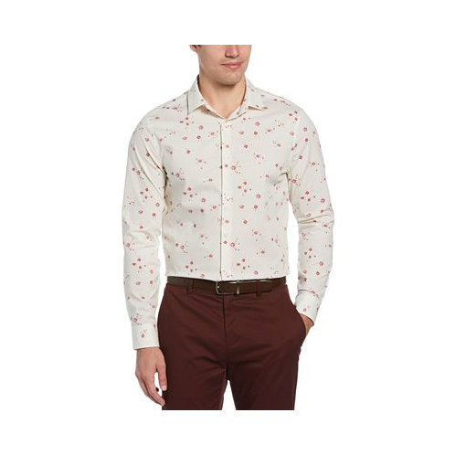 Perry Ellis Mens Ditsy-Floral Print Button Shirt