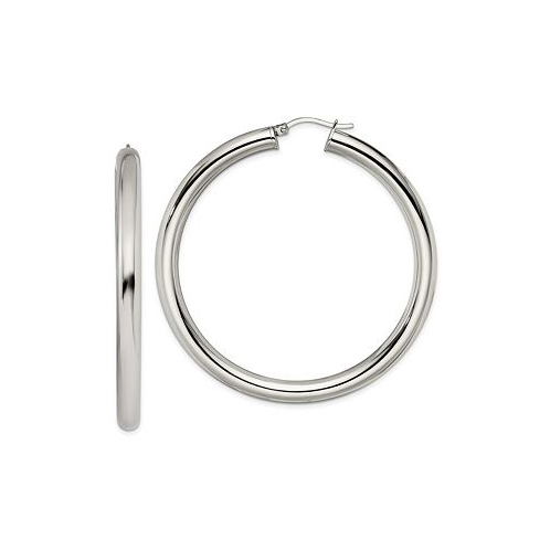 Chisel Stainless Steel Polished Hoop Earrings