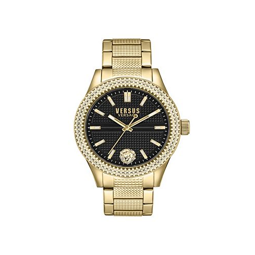 Versus Versace Womens Bayside Three Hand Gold-Tone Stainless Steel Watch 38mm