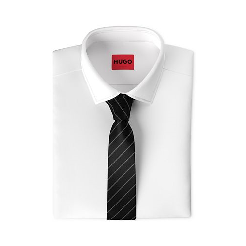 Hugo Boss Mens Silk Stripe Jacquard Tie