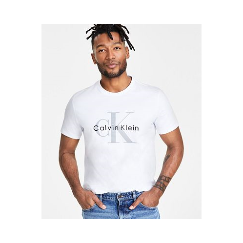 Calvin Klein Mens Short Sleeve Crewneck Logo Graphic T-Shirt