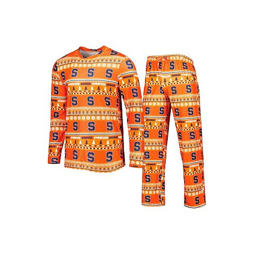 Concepts Sport Mens Orange Syracuse Orange Swivel Long Sleeve T-shirt and Pants Sleep Set