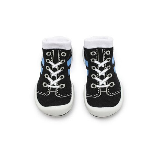 Komuello Infant Boys Breathable Washable Non-Slip Sock Shoes Runner - Black