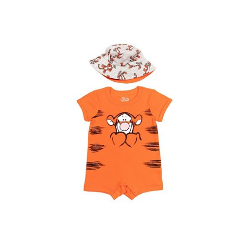 Disney Lion King Mickey Mouse Winnie the Pooh Jack Skellington Lillo & Stitch Baby Romper & Bucket Sun Hat Infant Boys