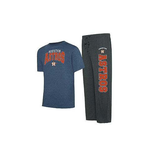Concepts Sport Mens Charcoal Navy Houston Astros Meter T-shirt and Pants Sleep Set