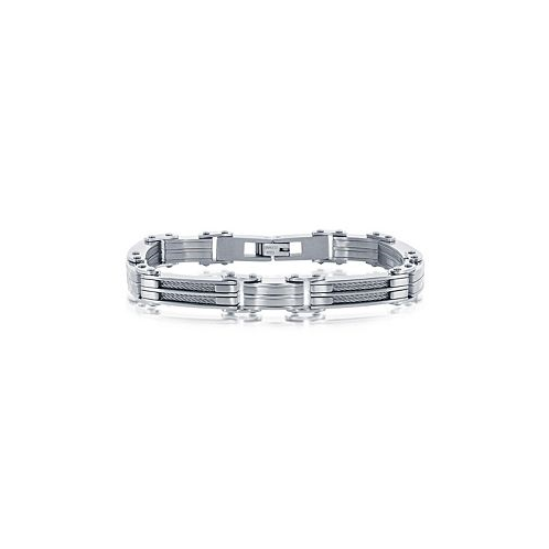 Metallo Stainless Steel Cable and Links Bracelet