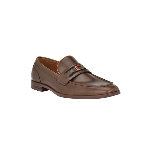 GUESS Mens Handle Square Toe Slip On Dress Loafers