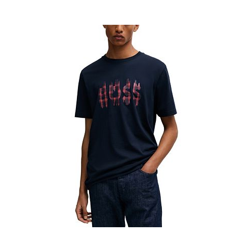 Hugo Boss Mens Seasonal Artwork Regular-Fit T-shirt