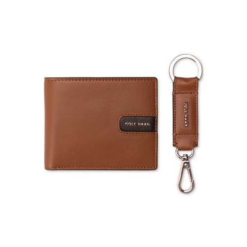Cole Haan Mens Slim Leather Billfold with Key Fob