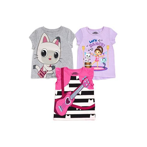 Dreamworks Gabbys Dollhouse Girls 3 Pack T-Shirts Toddler Child