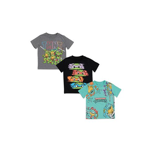 TEENAGE MUTANT NINJA TURTLES Nickelodeon 3 Pack Short Sleeve Graphic T-Shirt Toddler Child Boys