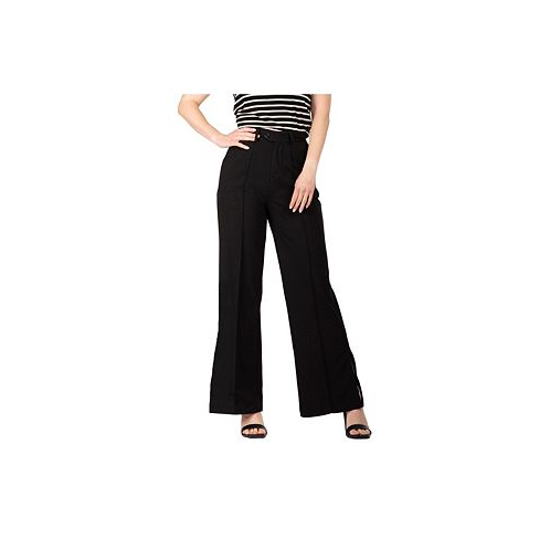 Standards & Practices Womens Side Slit Flared High Waist Pants