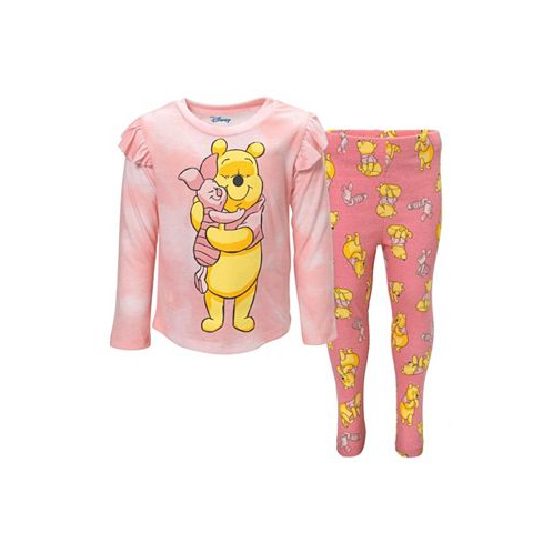 Disney Classics Girls T-Shirt and Leggings Outfit Set Tie Dye Pink